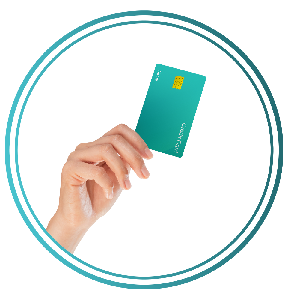 graphical assets frame of credit card isolated